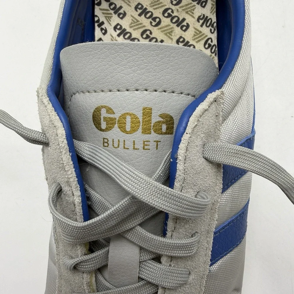 Gola Bullet Trainers Sneakers Mens Gray Nylon Blue Preppy Casual